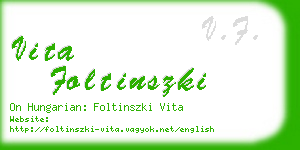 vita foltinszki business card